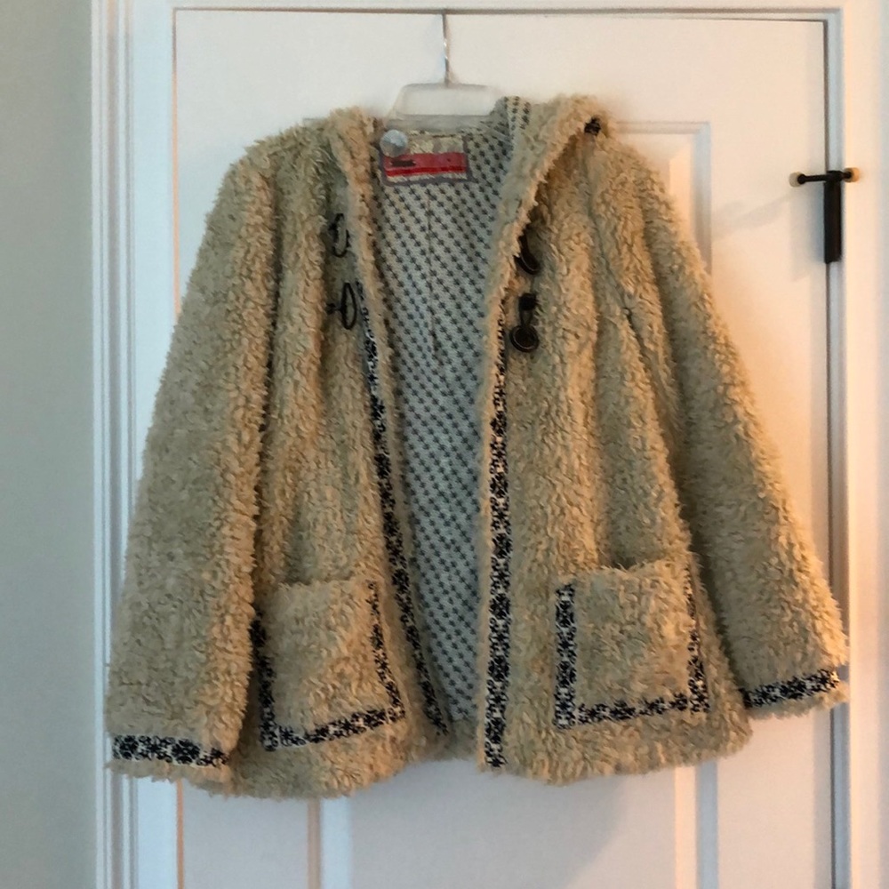 Hooded Free People Sherpa coat